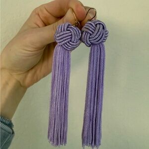 BaubleBar purple tassel earrings